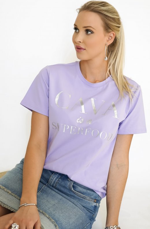 Cava Is a Superfood T-shirt - Lavender