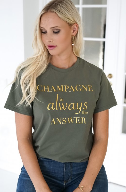 Champagne T-shirt - Olive