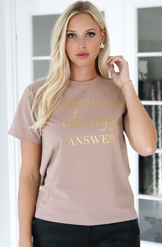 Champagne T-shirt - Taupe
