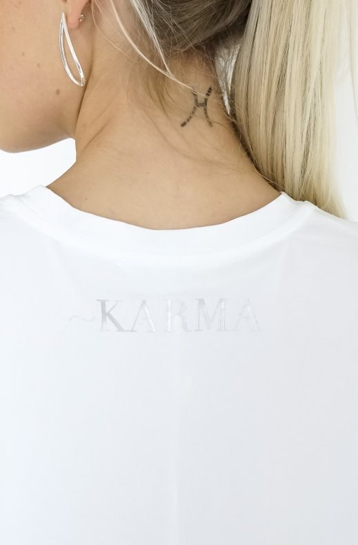 Karma T-shirt - White/Silver
