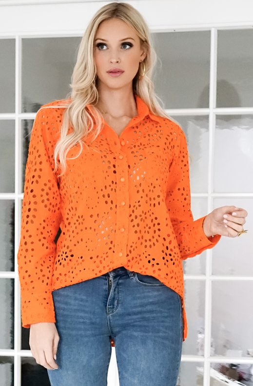 Noble Shirt Broderie Anglaise - Orange