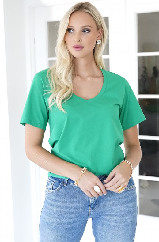 The Perfect V-neck Tshirt - Vibrant Green